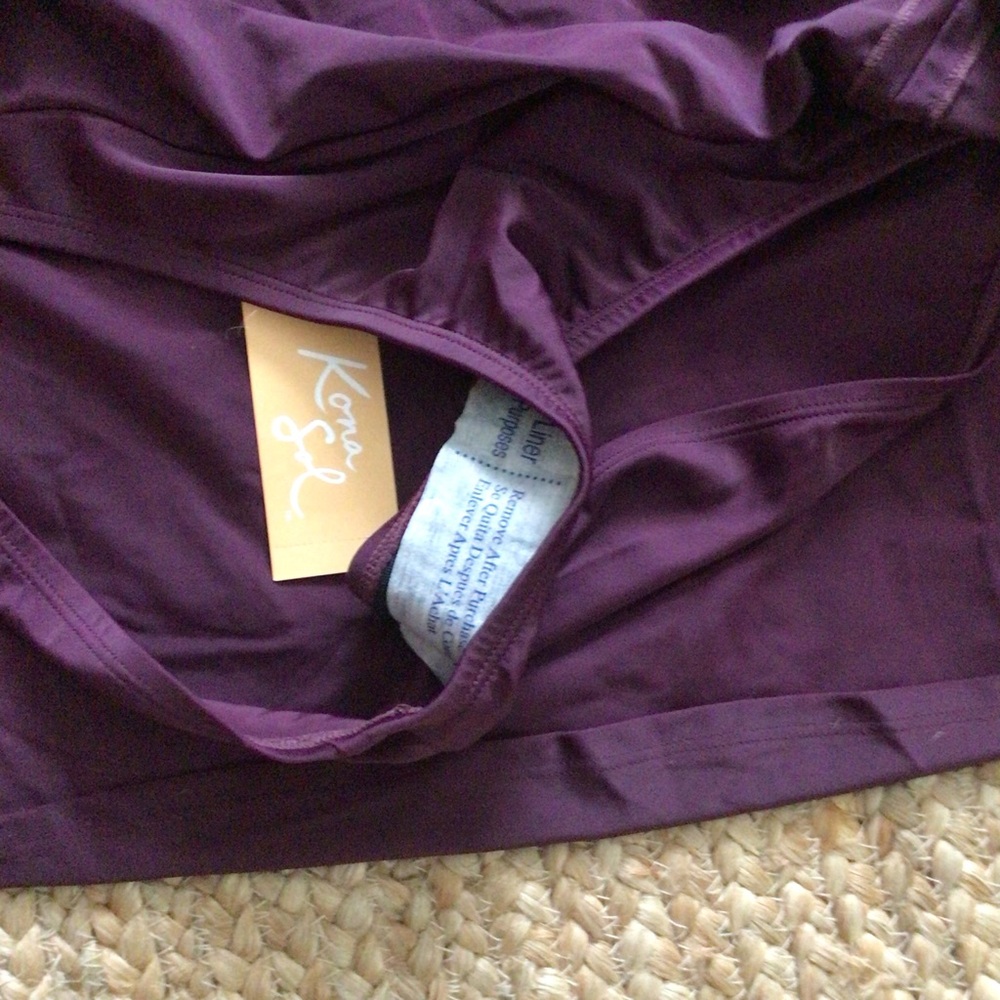Kona Sol Women’s Swim Skertini Burgundy - Picture 5 of 5